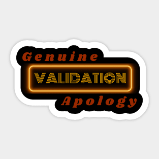 GenHeal Genuine Apology T-Shirt Sticker